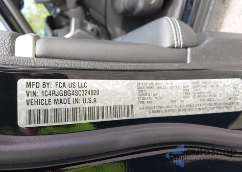 2025 Jeep Grand Cherokee Limited 4X2 from USA, damaged, VIN 1C4RJGBG4SC324920